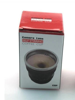 Self-Stirring Camera Lens Coffee Mug 300ml