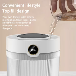 2L USB Ultrasonic Humidifier with Digital Display & Dual Mist
