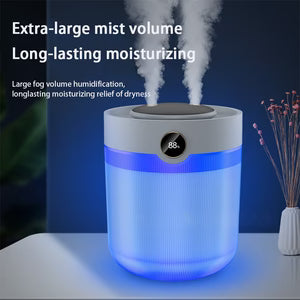2L USB Ultrasonic Humidifier with Digital Display & Dual Mist